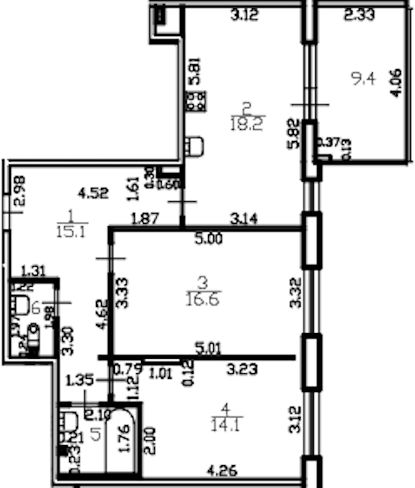 2-комнатная квартира 72.9 м², 3/4 эт., ЖК «Riviera Club»